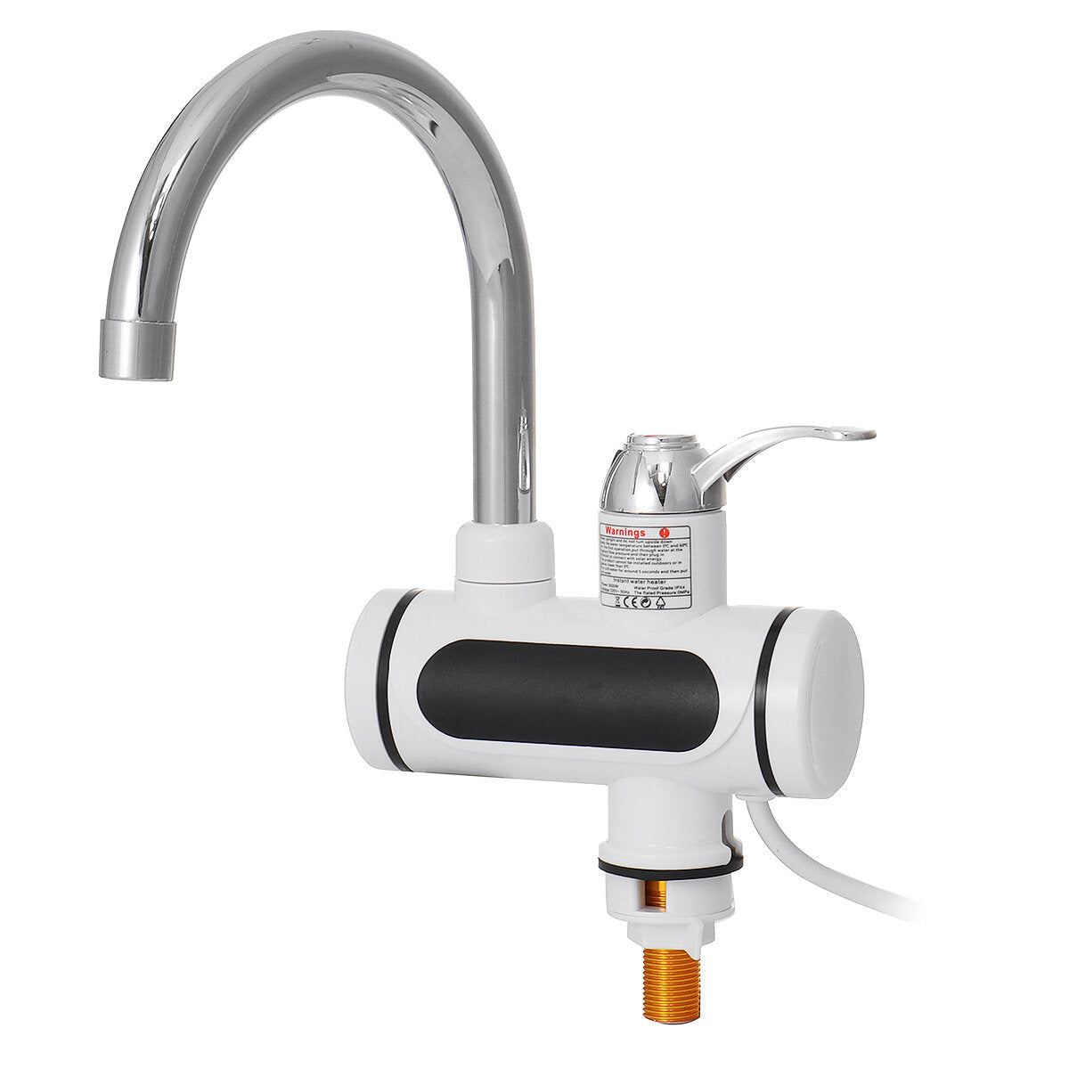 3000W 360 Electric Faucet Tap Instant Hot Water Heater Home Bathroom Kitchen EU Plug
