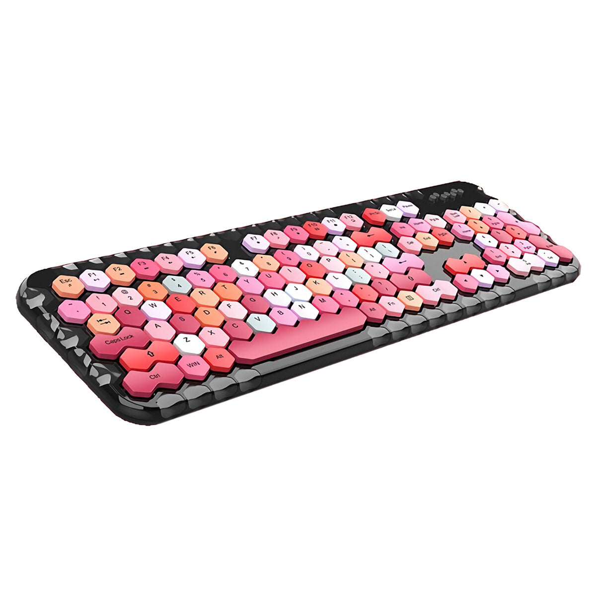 2.4G Wireless Keyboard & Mouse Set 104 Keys Honeycomb Keycaps Keyboard Office Mouse Combo for Laptop PC
