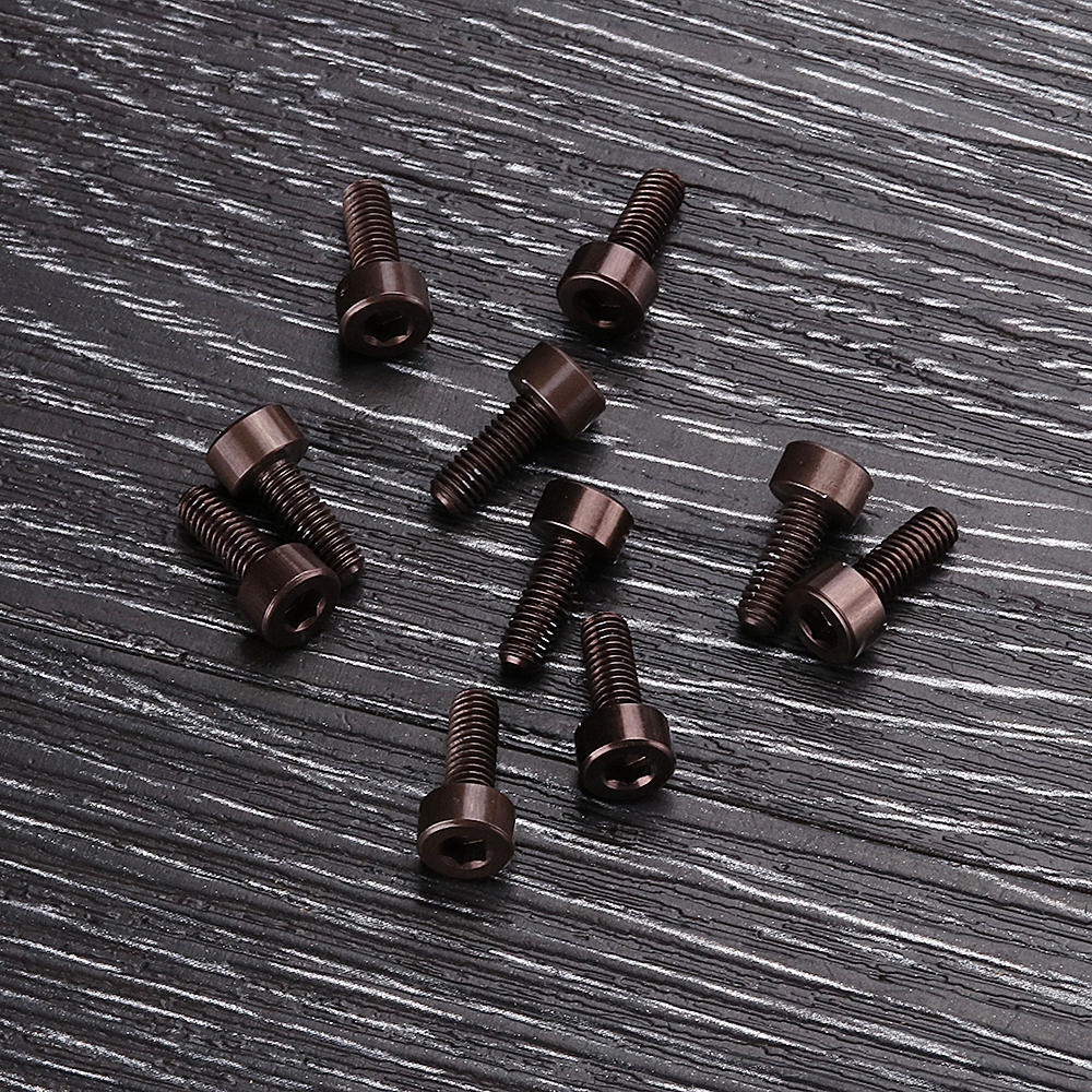 10Pcs M38mm Hex Socket Screw M3 Cap Head Bolt 7075 Aluminum Alloy Multicolor