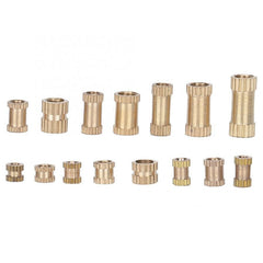 450Pcs M2 M3 M4 Brass Knurled Thread Nuts Insert Embedment Nuts Assortment Kit