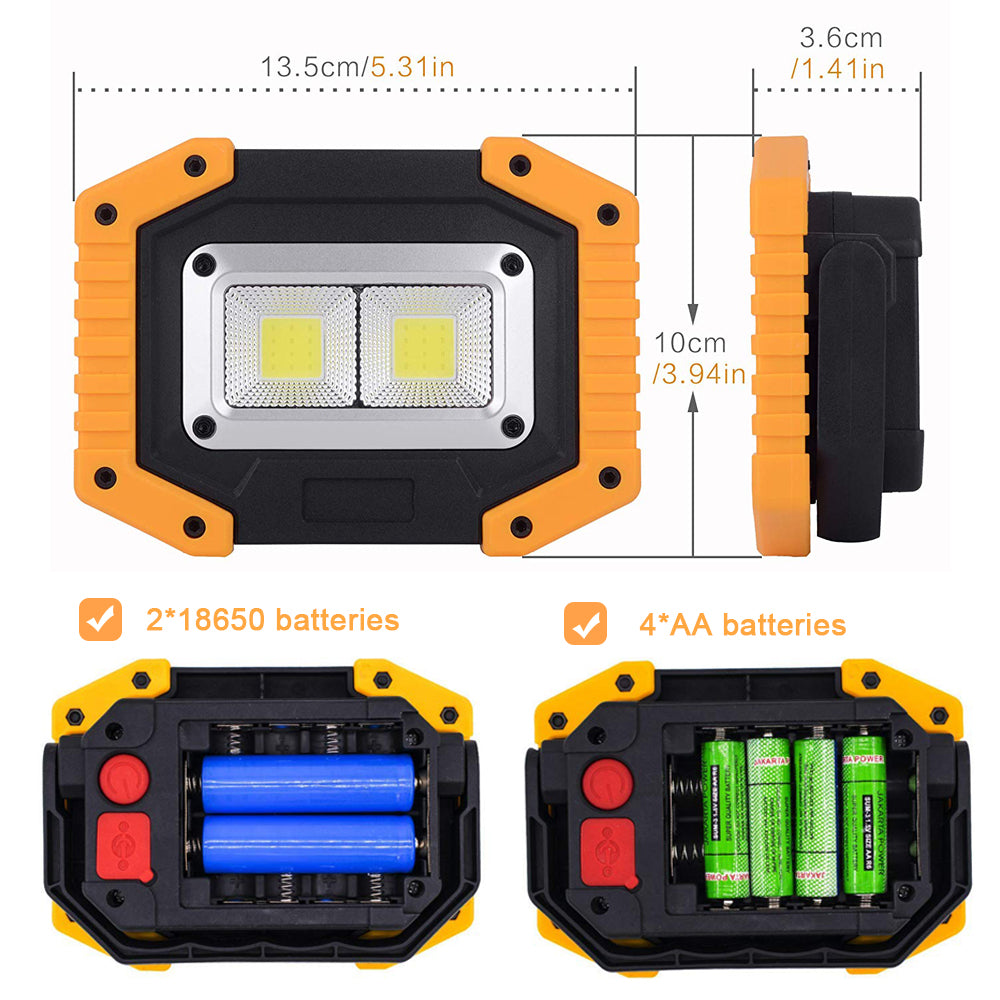 30W LED COB Outdoor IP65 Waterproof Work Light Camping Emergency Lantern Floodlight Flashlight