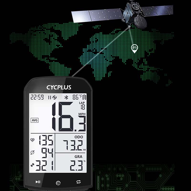 GPS Bicycle Computer Wireless With ANT+ Cycling Speedometer Waterproof LCD Backlight Bike Odometer Stopwatch For MTB Road Cycle/City Bike
