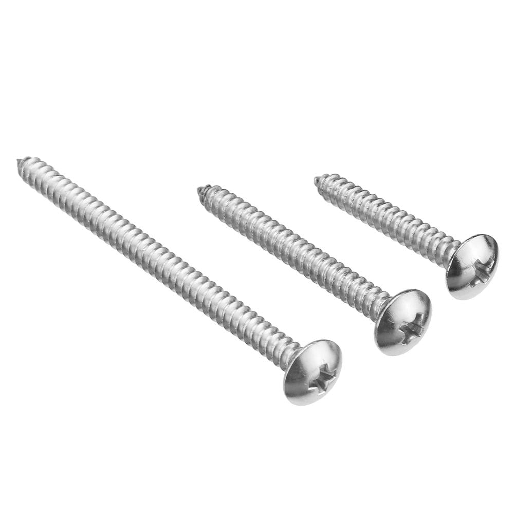 80Pcs Stainless Steel Round Head Phillips Self Tapping Screw Expansion Tube Wall Plug Anchor Kit