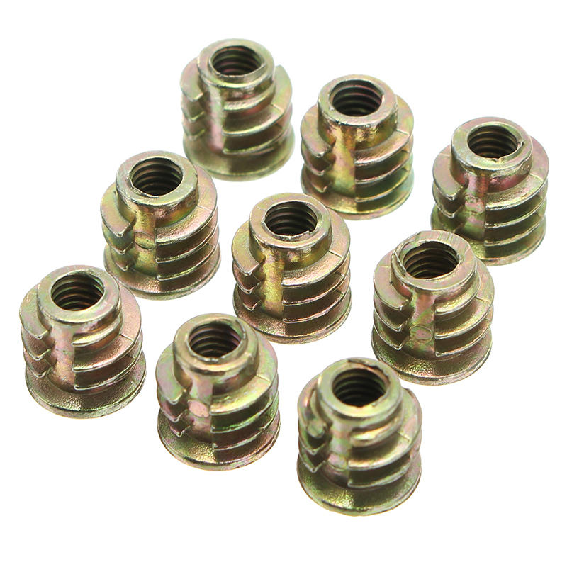 50Pcs M10 Zinc Alloy Wood Furniture Hex Socket Drive Head Screw-in Threaded Insert Nut 15mm/20mm/25mm