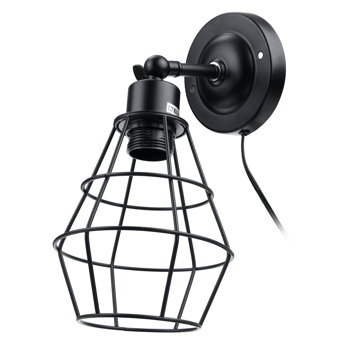 American Creative Vintage Wall Lamp 35W Industrial Style Retro Wrought Iron Light 220V