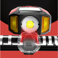 3-in-1 350LM COB Bike Light + USB Horn Lamp + Speed Meter LCD Screen 5-Modes Waterproof Bicycle Headlight With Horn