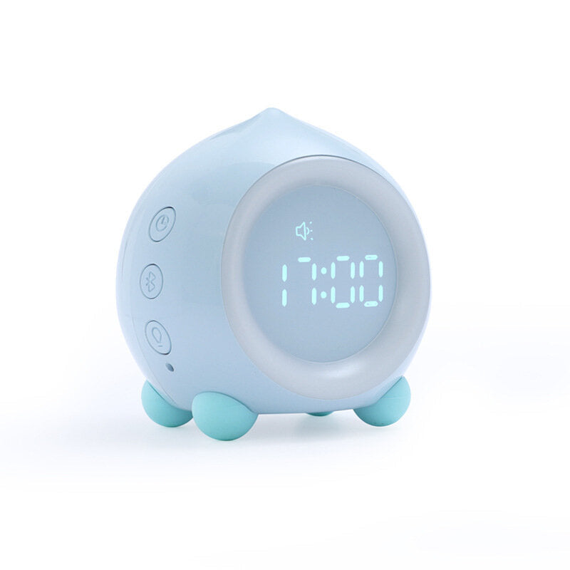 Mini LED Digital Voice Control Creative Alarm Clock Smart Speaker Multi-function Sleep Timer Night Light