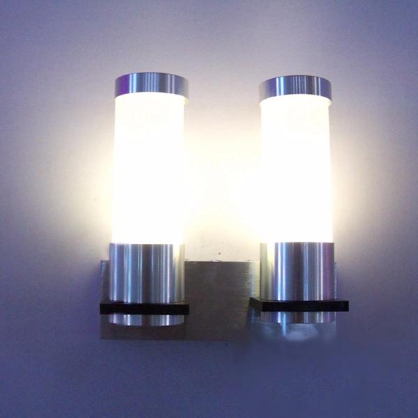 Modern 2W Dual Head Warm White LED Wall Light Sconce Hallway Hotel Lamp 85V-265V