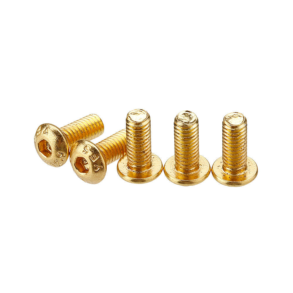 50Pcs Titanium Plated M5 Hex Socket Button Head Screws Alloy Steel 12.9 Grade Screw Bolt 6-14mm