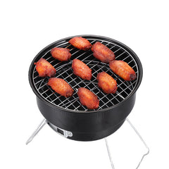Round Barbecue Grill Foldable Stainless Steel Grill Portable Outdoor Camping Barbecue Grill
