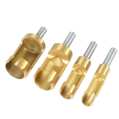 4pcs 6/10/13/16mm Round Shank Titanium Coated Tenon Plug Cutters Wood Plug Hole Cutter