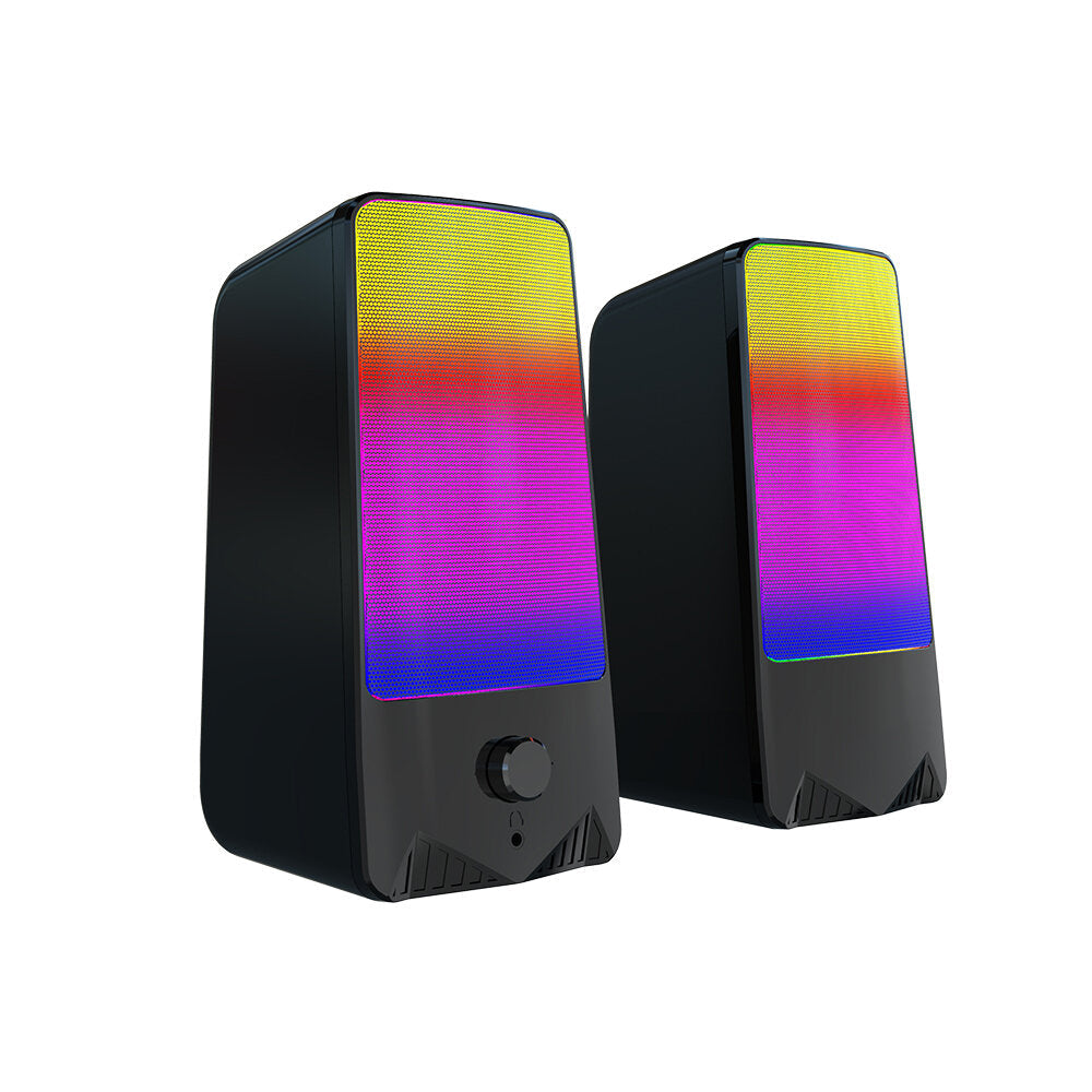 Bluetooth RGB Gaming Speaker 6D Surround Stereo Bass Subwoofer Computer Desktop Speaker