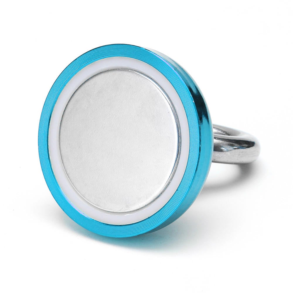48mm 90kg Neodymium Recovery Magnet Metal Detector Circular Eyebolt Red/Yellow/Blue