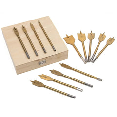 6/8/13pcs Metric Flat Spade Drill Bits Set Titanium Coating Paddle Wood Hole Cutter for Woodworking