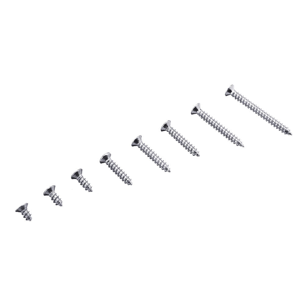 800pcs M2 Phillips Screw Flat Head Nickel-Plated Carbon Steel Self-Tapping Woodworking Screws Assortment Kit