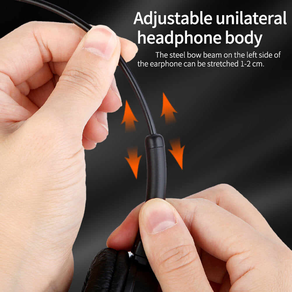 Wireless Headset Single-ear On-ear Business 3D Stereo Noise Cancelling Telephone Operator With Microphone