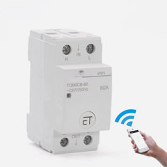 WiFi Circuit Breaker Remote Control by eWeLink APP Voice Control With Amazon Alexa Google Home 36mm Din Rail Main Switch
