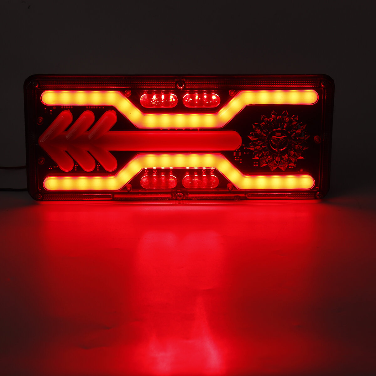 Pair 24V LED Reverse Brake Dynamic Tail Turn Signal Rear Light For Truck Trailer Lorry Tractor