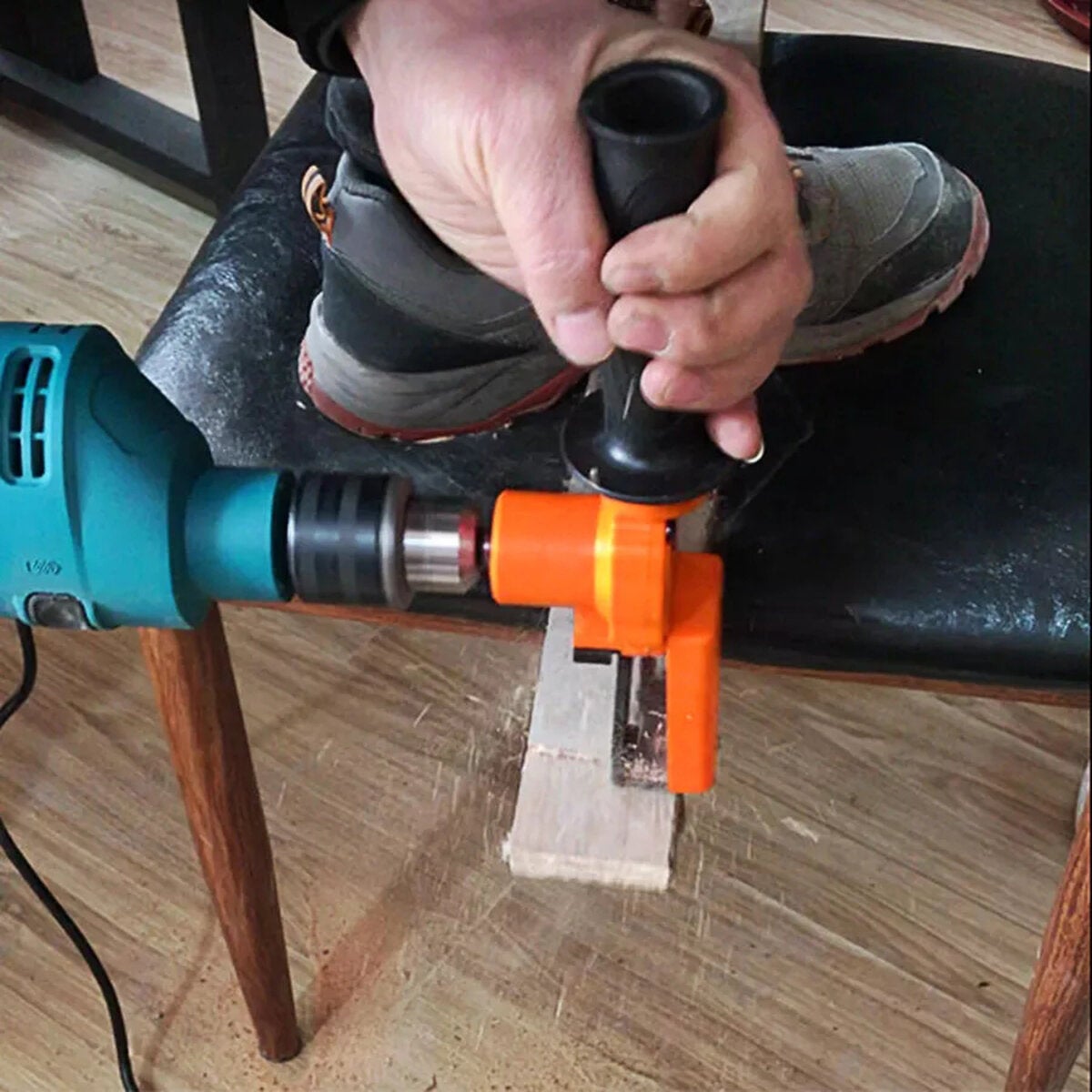 Reciprocating Saw Attachment Adapter for Wood Metal Cutting, Orange
