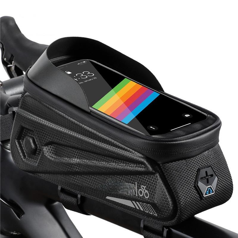 Bicycle Top Tube Hard Shell Front Beam Cell Phone Waterproof Mountain Bag