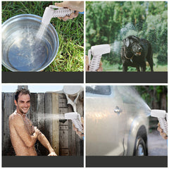 12L Camping Shower Bag Solar Heating Car Motorcycle Washer with Foot Pump Shower Nozzle for Travel Hiking Beach Swimming
