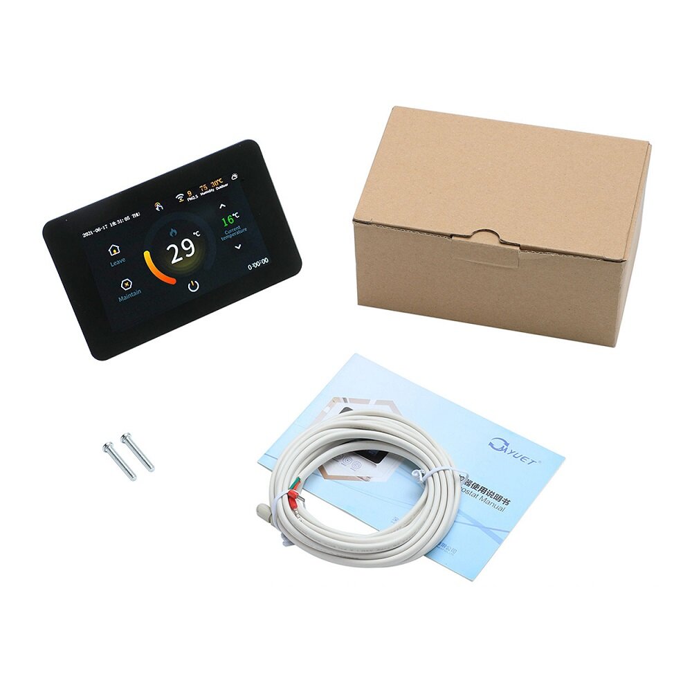 WiFi Smart 4.3" LCD Touch Color Screen Thermostat Heating Temperature Controller Works with Alexa Google Home