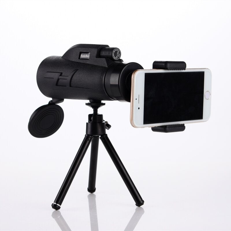 12X22 High Power Telescope HD Optic BAK4 Prism Monocular with Smartphone Holder & Tripod For Mobile Phone Taking Photo Outdoor Camping Hiking