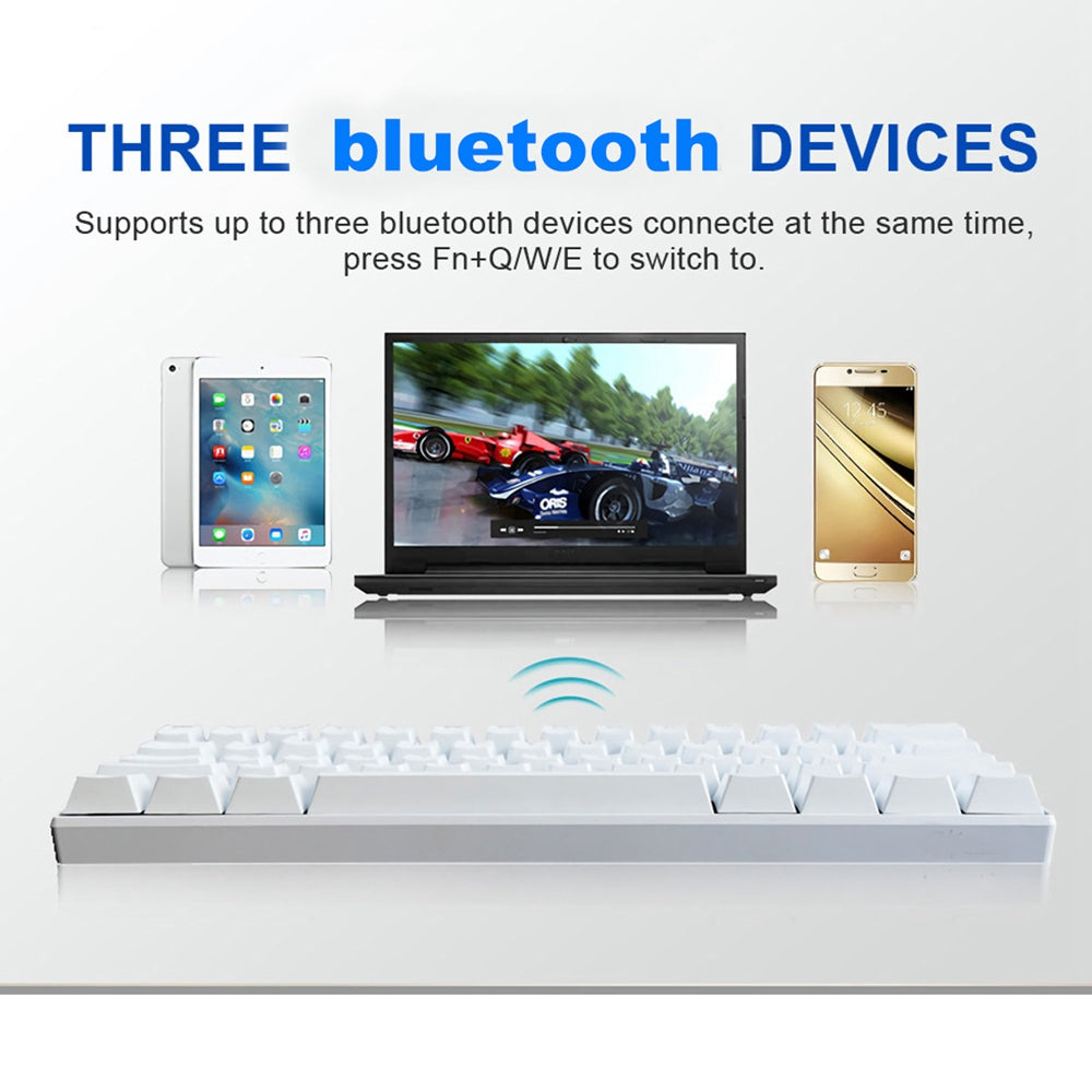 Mechanical Keyboard 61 Keys Bluetooth 5.0 Wired Dual Mode RGB Gaming Keyboard