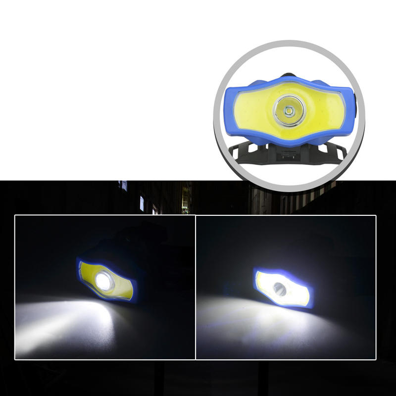 T6+COB 850LM Dual Light Source Cycling Headlamp 3Modes Rechargeable Bike Headlamp