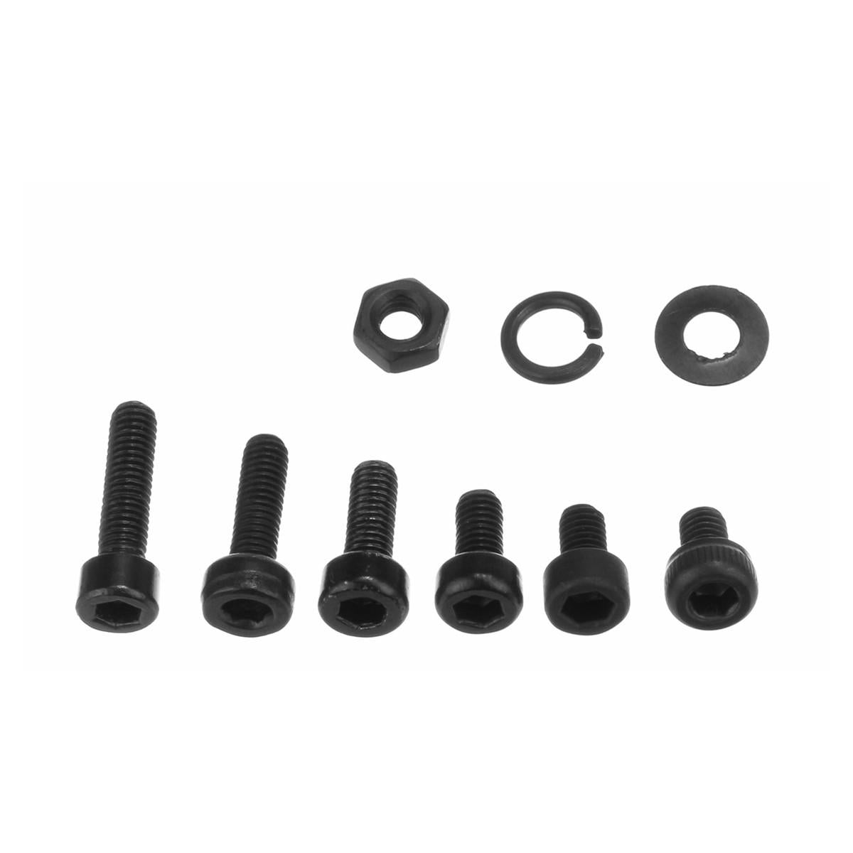 300Pcs M3 Black Alloy Steel Allen Screw Bolt With Hex Nuts Washers Assortment