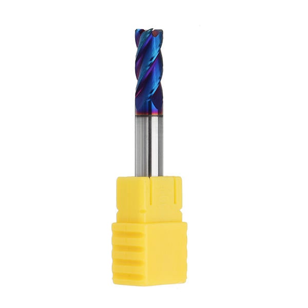 5pcs 2-8mm HRC65 Blue NACO Coated Round Nose Milling Cutter 4 Flutes End Mill CNC Tool