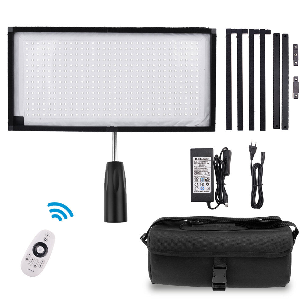 Flexible LED Video Light Protable CRI 90 5500K 448pcs LEDs with 2.4G Remote Control for Photography Shooting