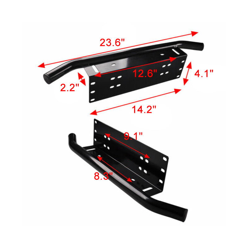 Universal Bumper License Plate Mount Bracket LED Light Holder For Off Road SUV