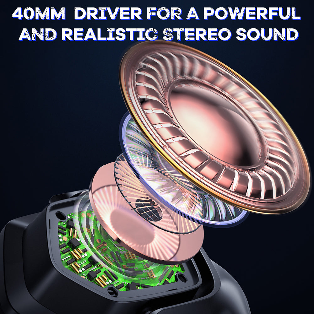 Gaming Headset 40mm Drive Unit LED Light Noise Reduction Microphone 360 Adjustable Mic Headphone for Xbox for PS4 PC Phone