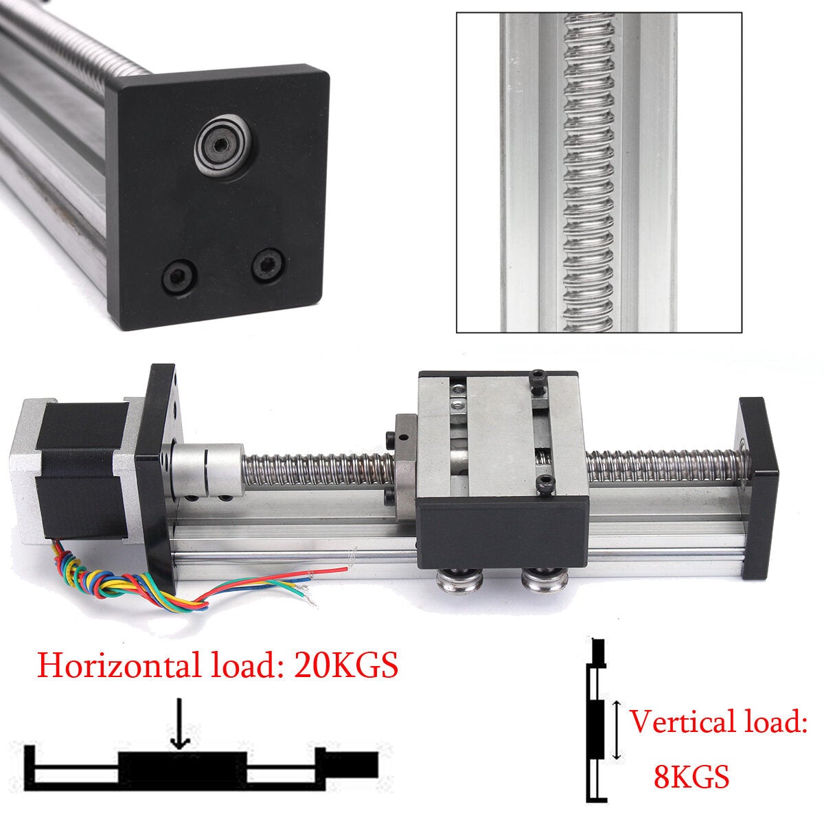 100mm Long Stage Actuator Linear Stage Ball Screw Linear Slide Stroke With 42mm Stepper Motor