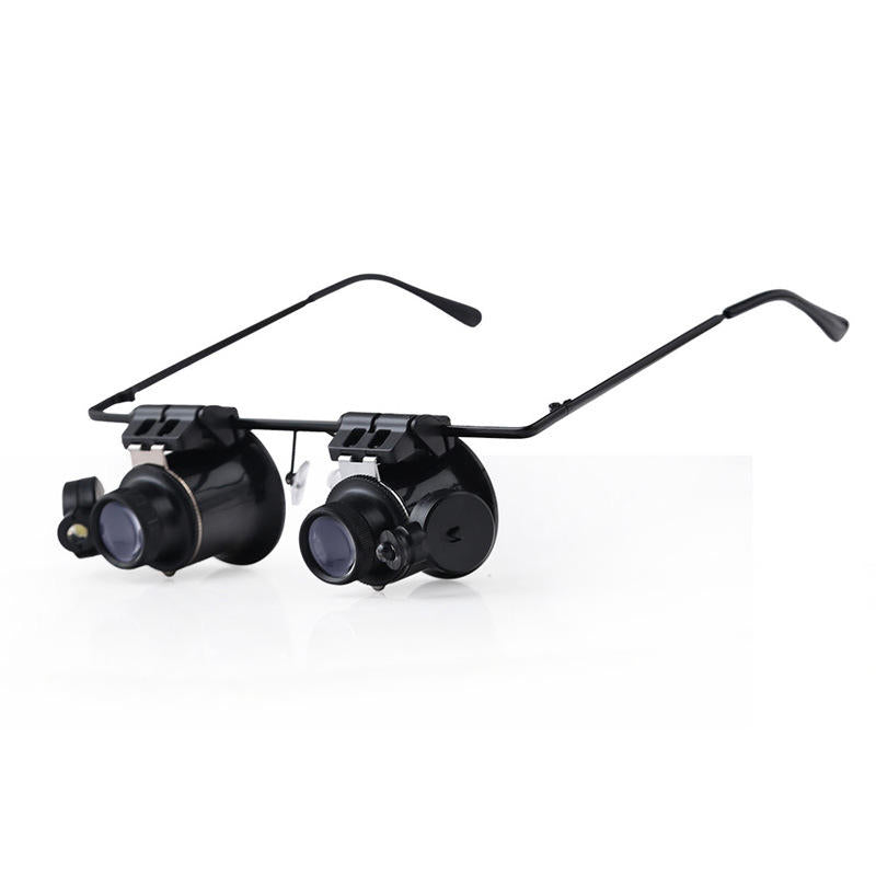20x LED Double Eye Magnifier Jewelry Watch Repair Tactical Hunting Riflescopes