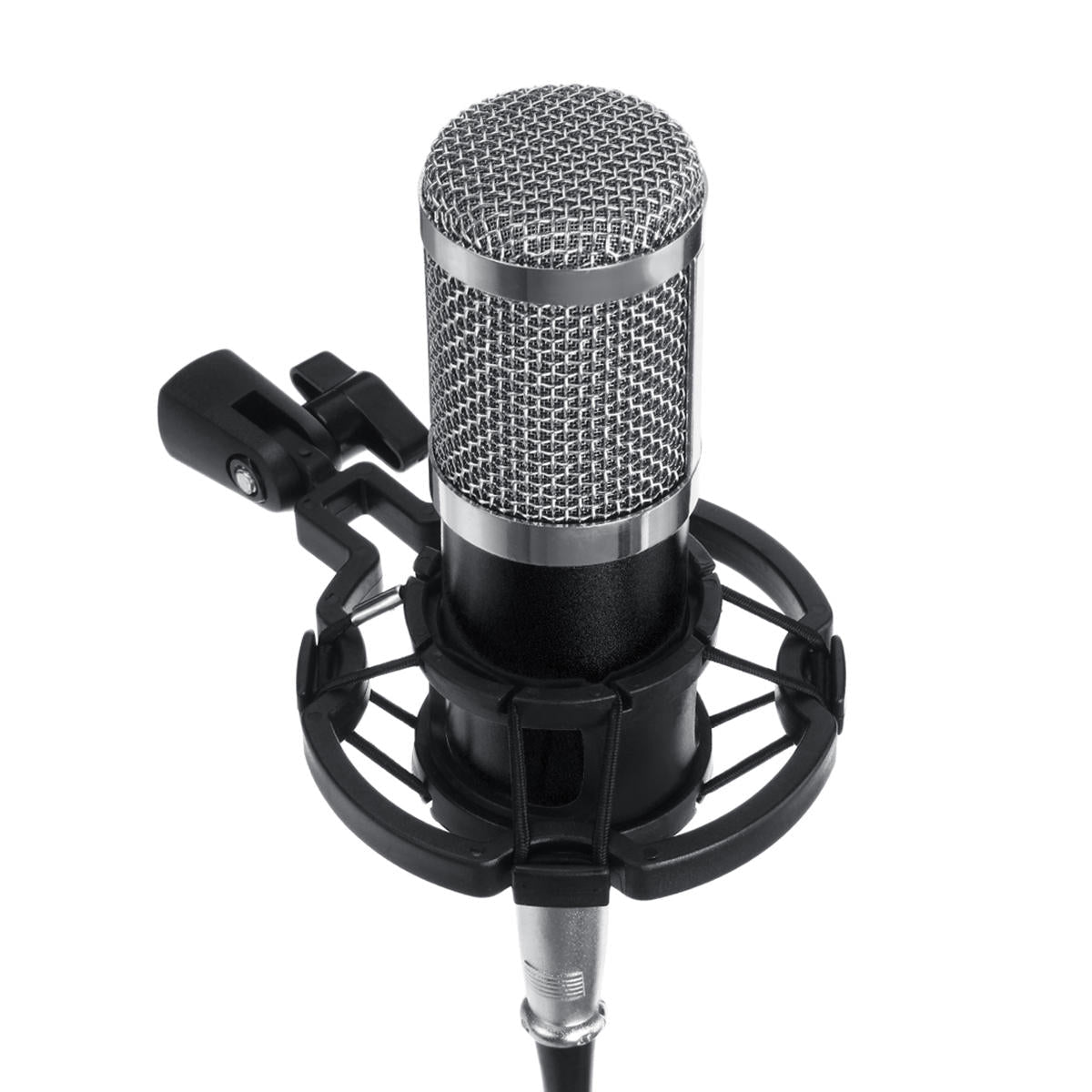 Condenser Microphone Live Broadcast Mic Computer Karaoke Large Diaphragm with Bracket for Youtube
