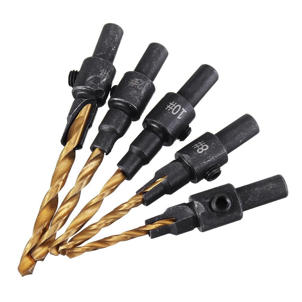 Countersink Reamer Round Shank Chamfer Drill Bit Set Quick Change