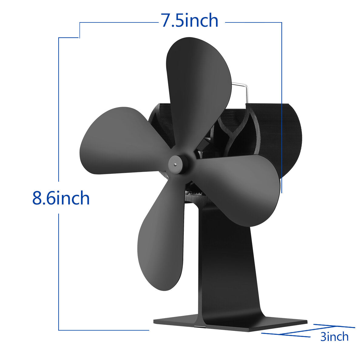 4 Blade Fireplace Fan Eco Friendly Quiet Winter Thermal Heat Power Fan Wood Burner Stove Fan Home Travel