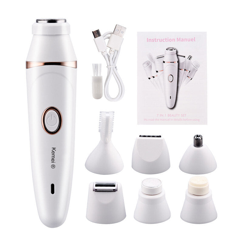 7 In 1 Women Face Body Hair Removal Lady Shaver Epilator Female Shaving Machine Electric Trimmer Female Razor Bikini Depilatory