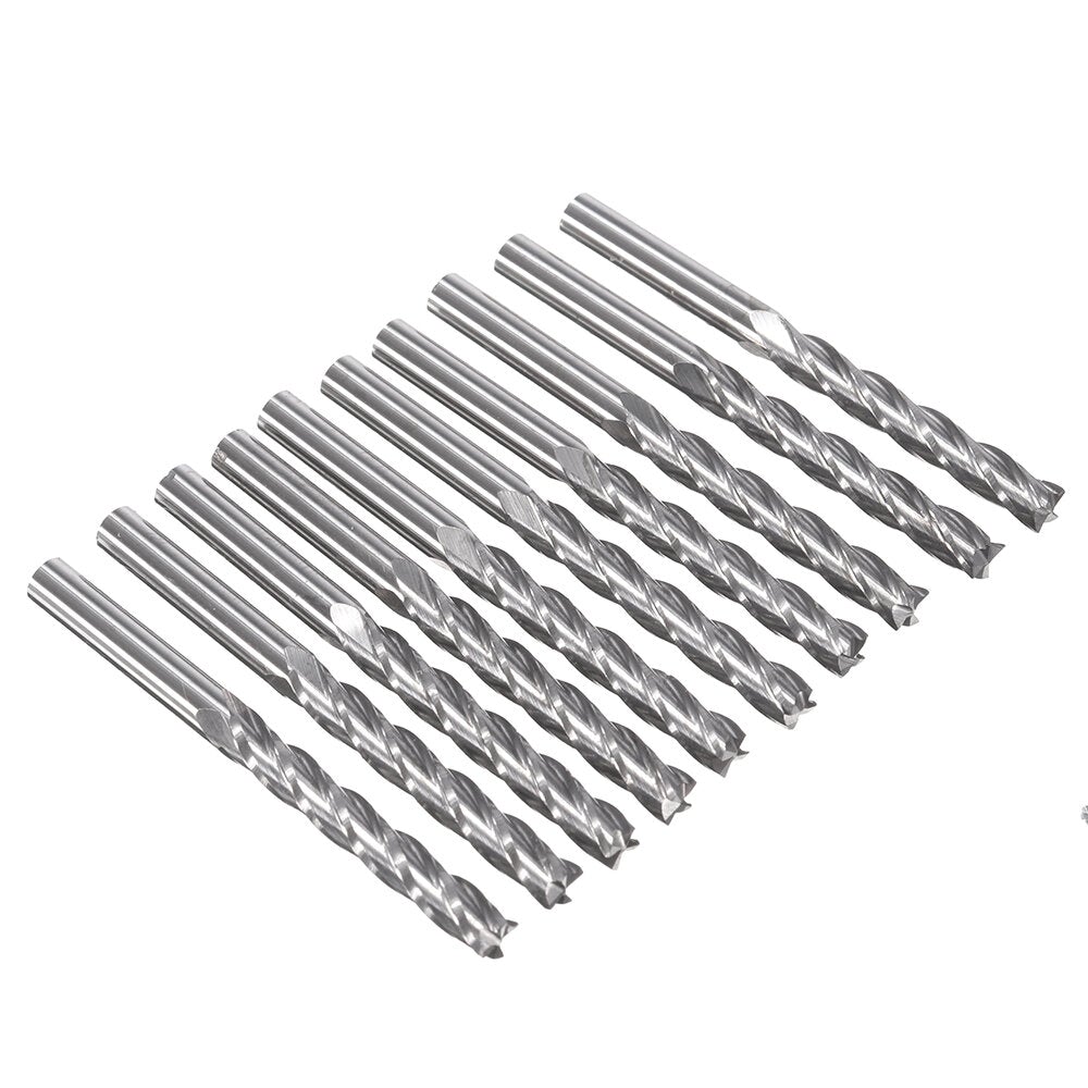 10pcs 3.175*22mm 4 Flutes Milling Cutter Carbide End Mill CNC Cutting Tool