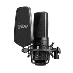 Professional Condenser Microphone Kit Support Cardioid/Omnidirectional/Bidirectional with Double-layer Popfilter Shock Mic