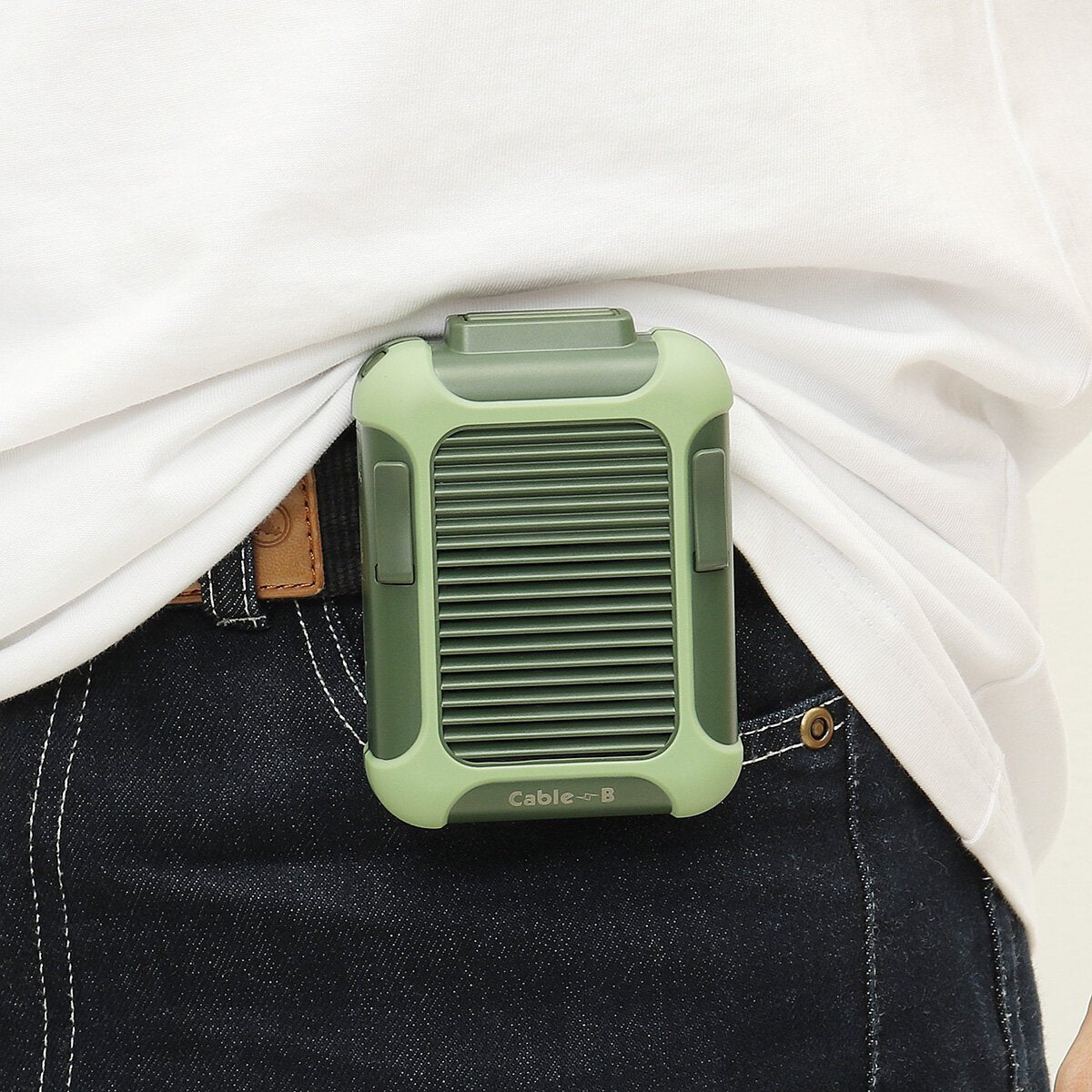 Mini Neck Air Cooler Fan Waist Clip on Fan Lazy Hands-Free Hanging Band USB Rechargeable Handheld Evaporative Cooler