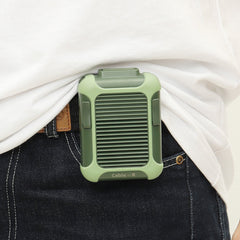 Mini Neck Air Cooler Fan Waist Clip on Fan Lazy Hands-Free Hanging Band USB Rechargeable Handheld Evaporative Cooler