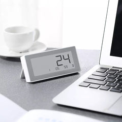 Smart Clock Thermometer Hygrometer Bluetooth Electronic Ink Screen HD Display APP Calibration View Historical Temperature & Humidity Records Time