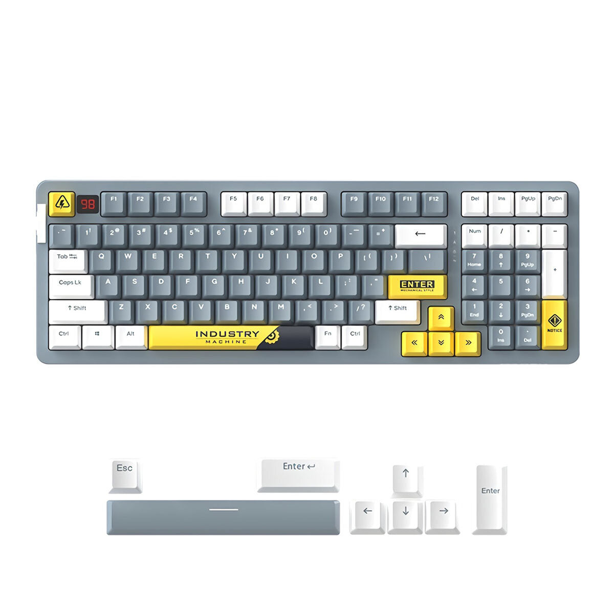 Mechanical Keyboard 97 Keys Triple Mode Connection 100% Hot Swappable RGB LED Backlit PBT Keycaps Gasket Structure Gaming Keyboard with Sky V3 Switch