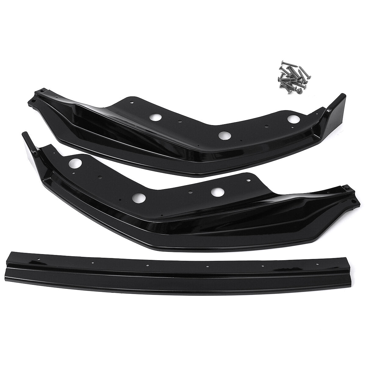 Black Front Bumper Lip Spoiler M Sport 3PCS For BMW 3 Series