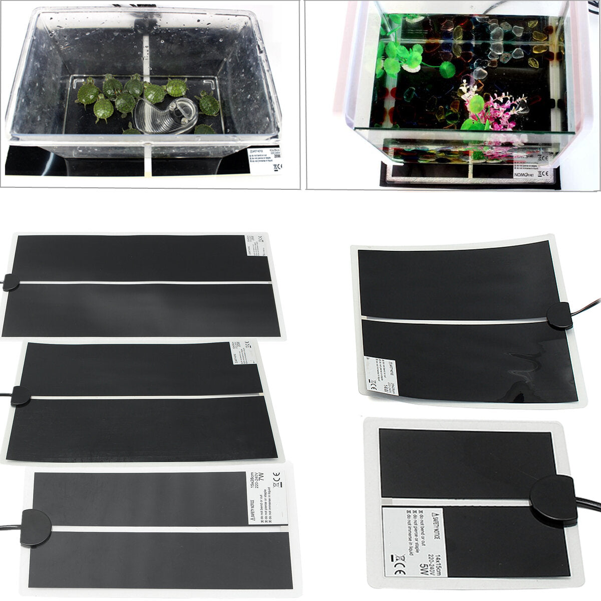 220V Reptile Pet Vivarium Heater Brooder Incubator Heat Mat Heating Pad Terrarium Floor Foil Reptiles