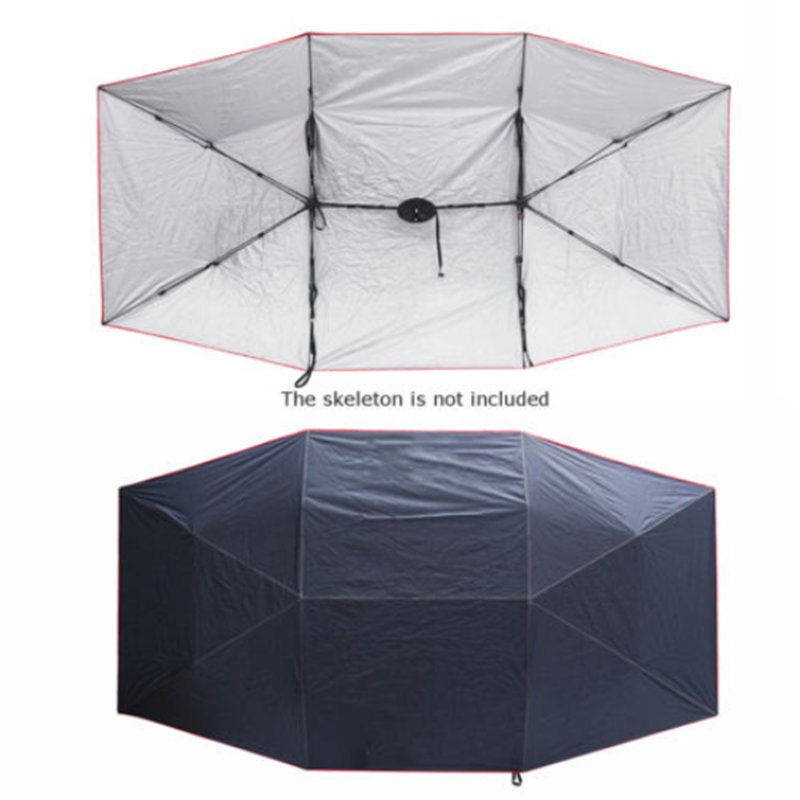 400x210cm Rooftop Tent Cloth UV Oxford Cloth Car Umbrella Waterproof Car Tent Sunshade Movable Carport Canopy for Outdoor Camping Tent