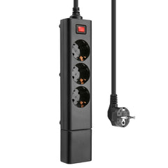 2500W 3-Way Power Strip USB Charger with 3*AC 220V-250V Outlet / 4*USB 2.1A Output EU Plug Detachable USB Charger